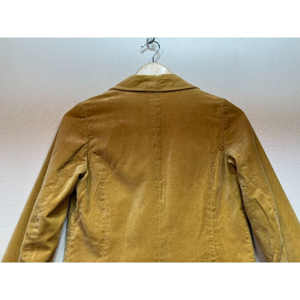 Old Navy Women's Velvet 2 Button Blazer Jacket Long Sleeve Size S Khaki Tan - Picture 10 of 11